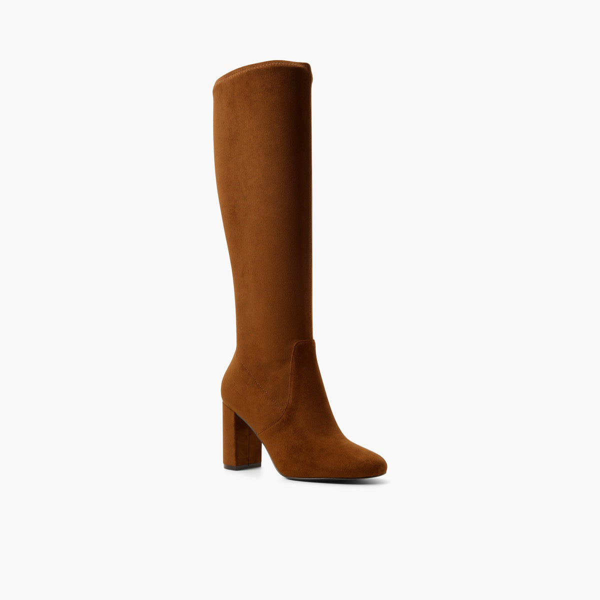 Three-quarter angle of Brown Elvire Knee-High Boots's front side