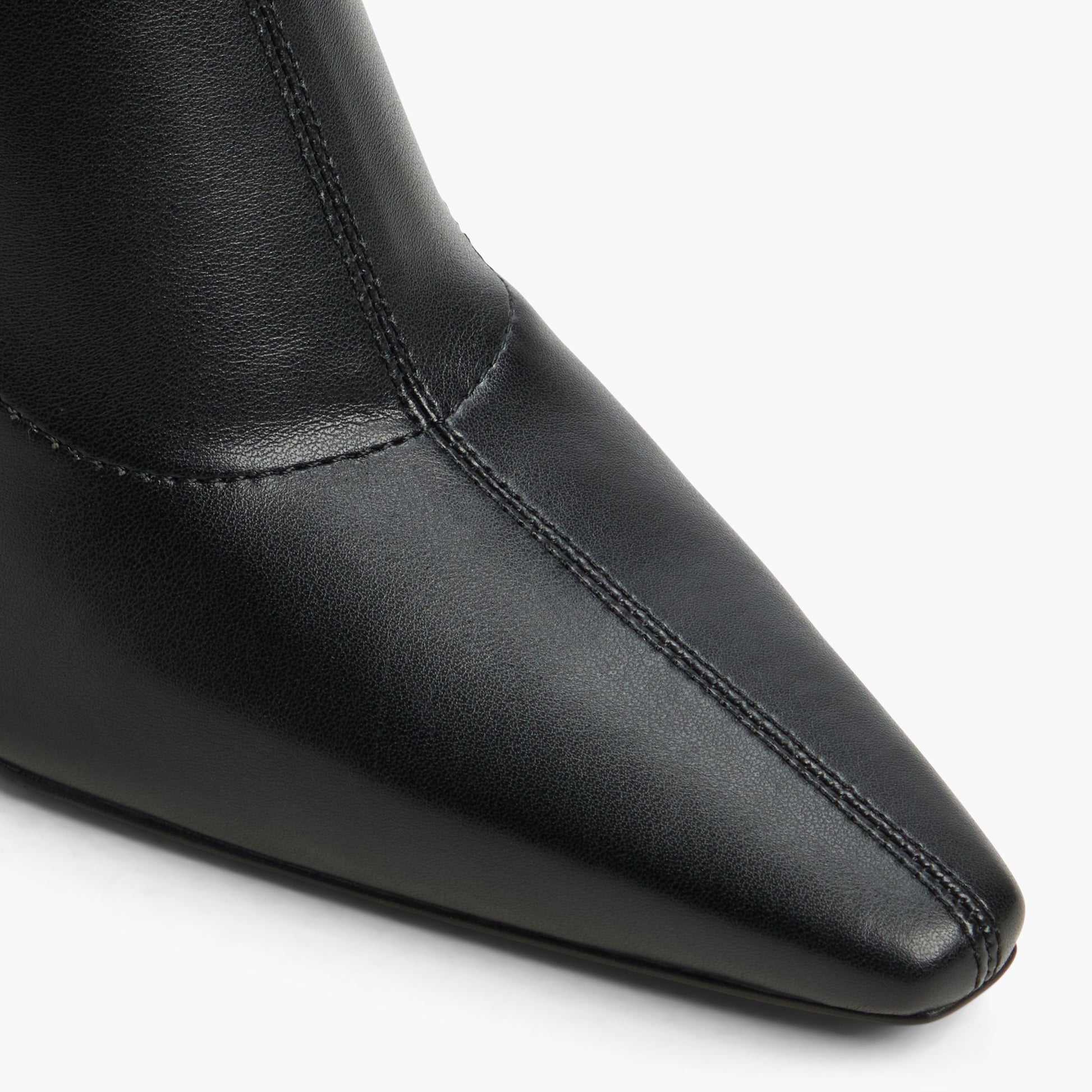 Close-up of the Black Onyra Knee-High Boots