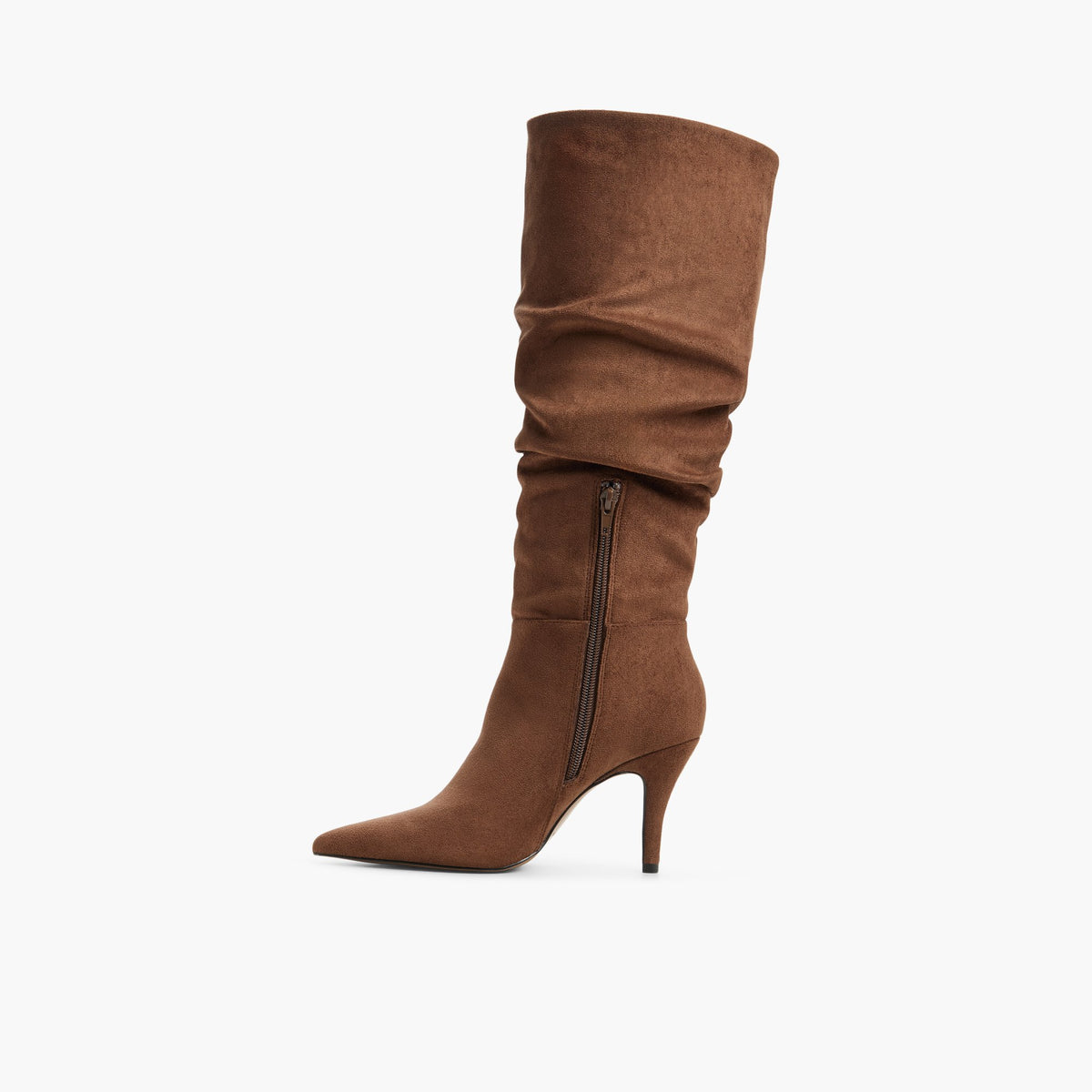 Vue latérale de Brun foncé Ayako Bottes hautes