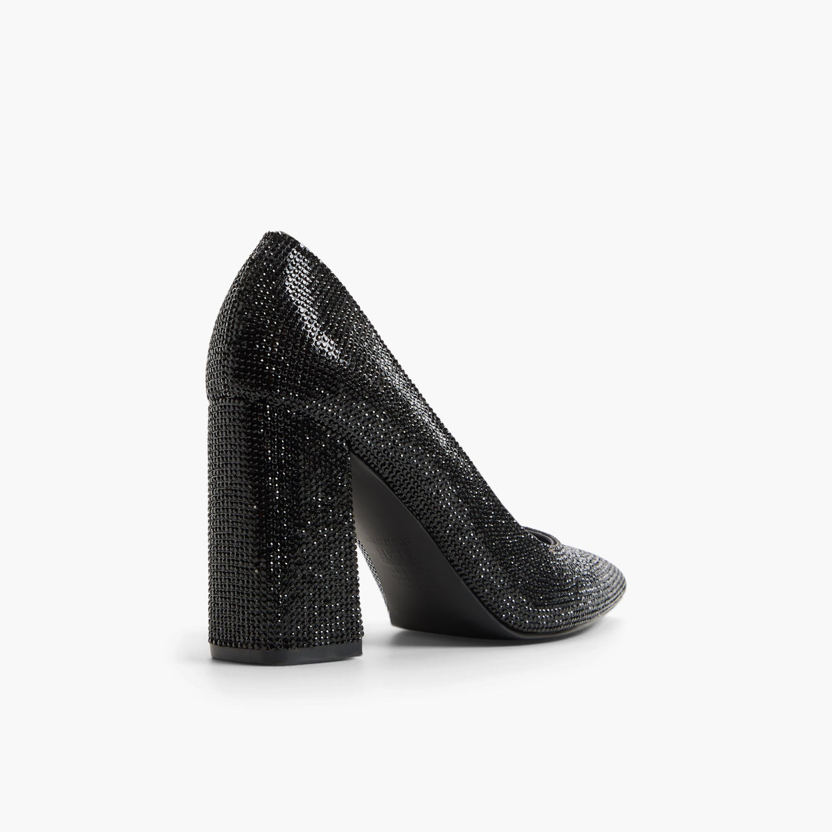 Angle de trois quarts de l'arrière de Noir Marilynne Escarpins à talon bloc