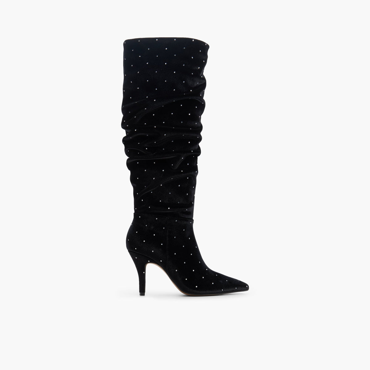 Main View of Black Ayako Knee-High Boots for Womens