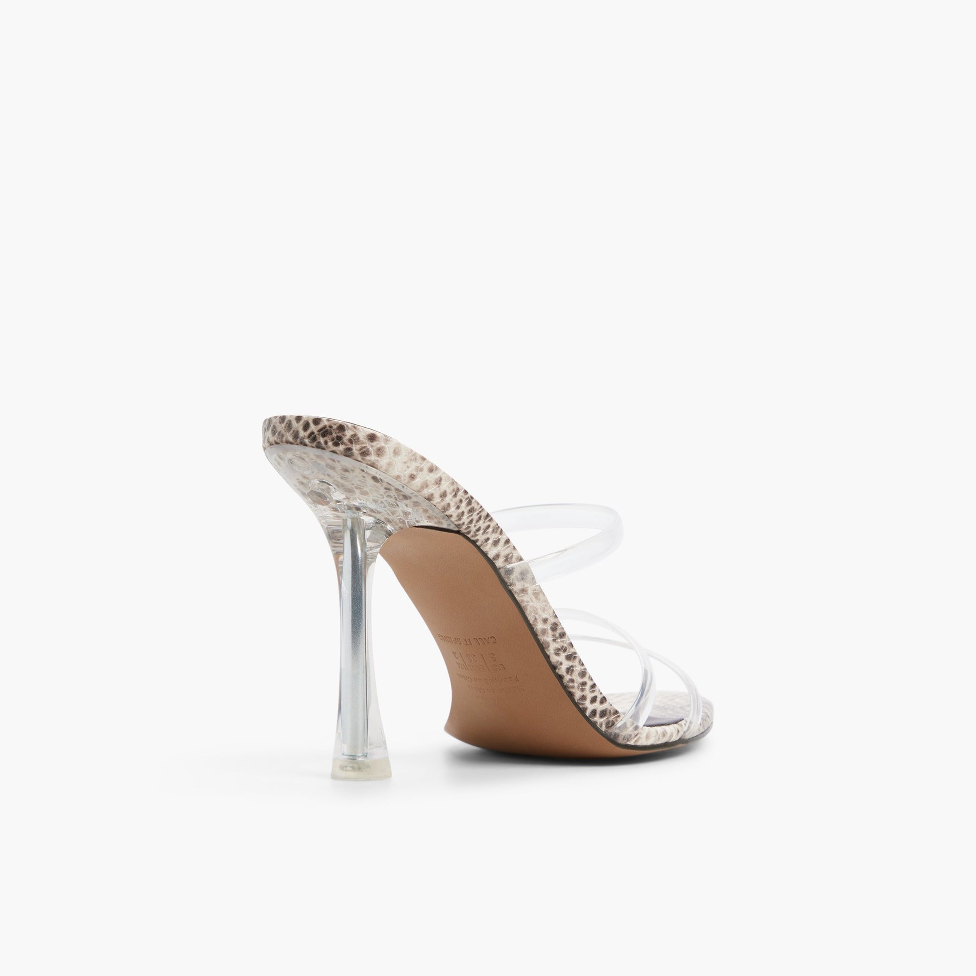 Three-quarter angle of Other medium beige Celestyne Heeled Mule Sandals's back side