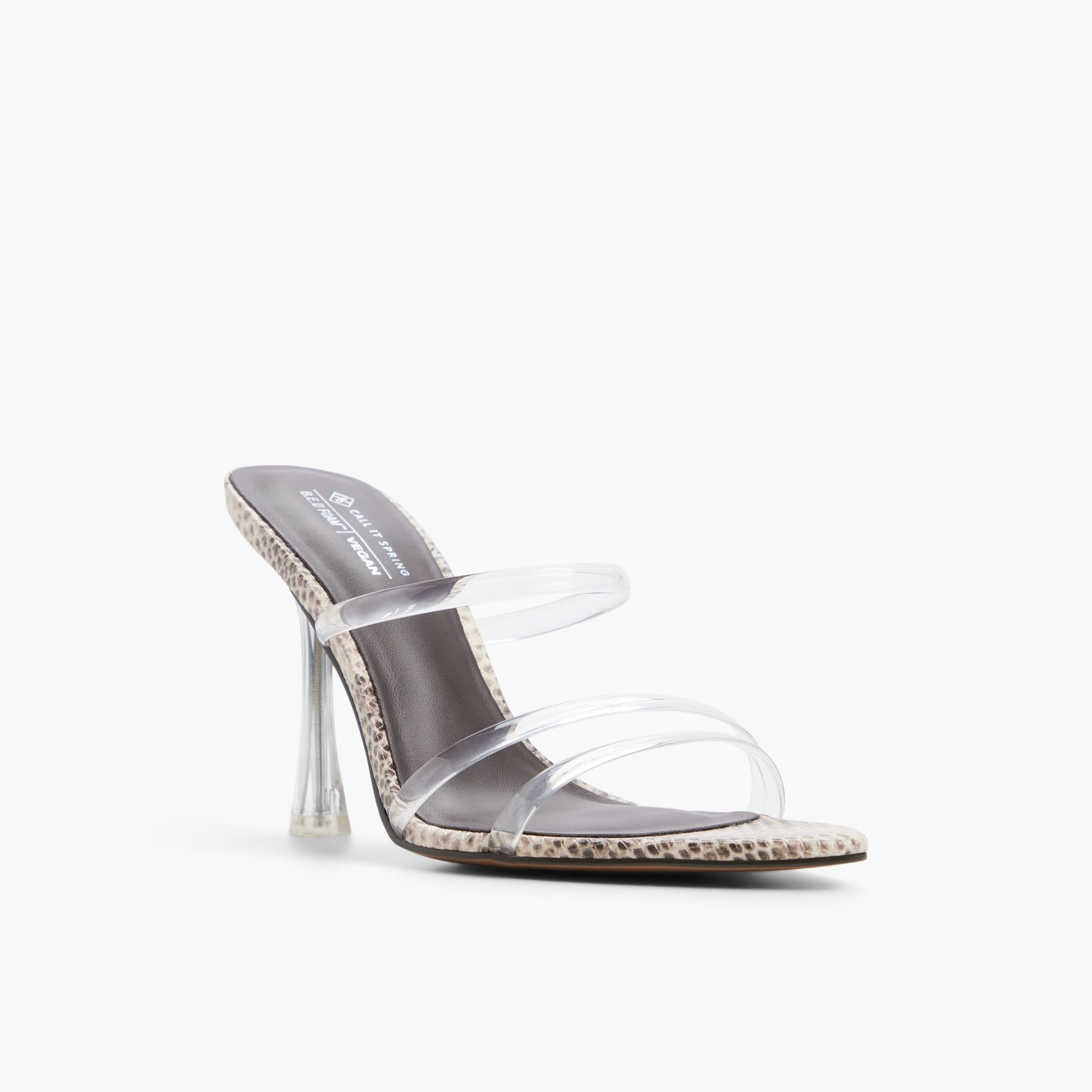 Three-quarter angle of Other medium beige Celestyne Heeled Mule Sandals's front side