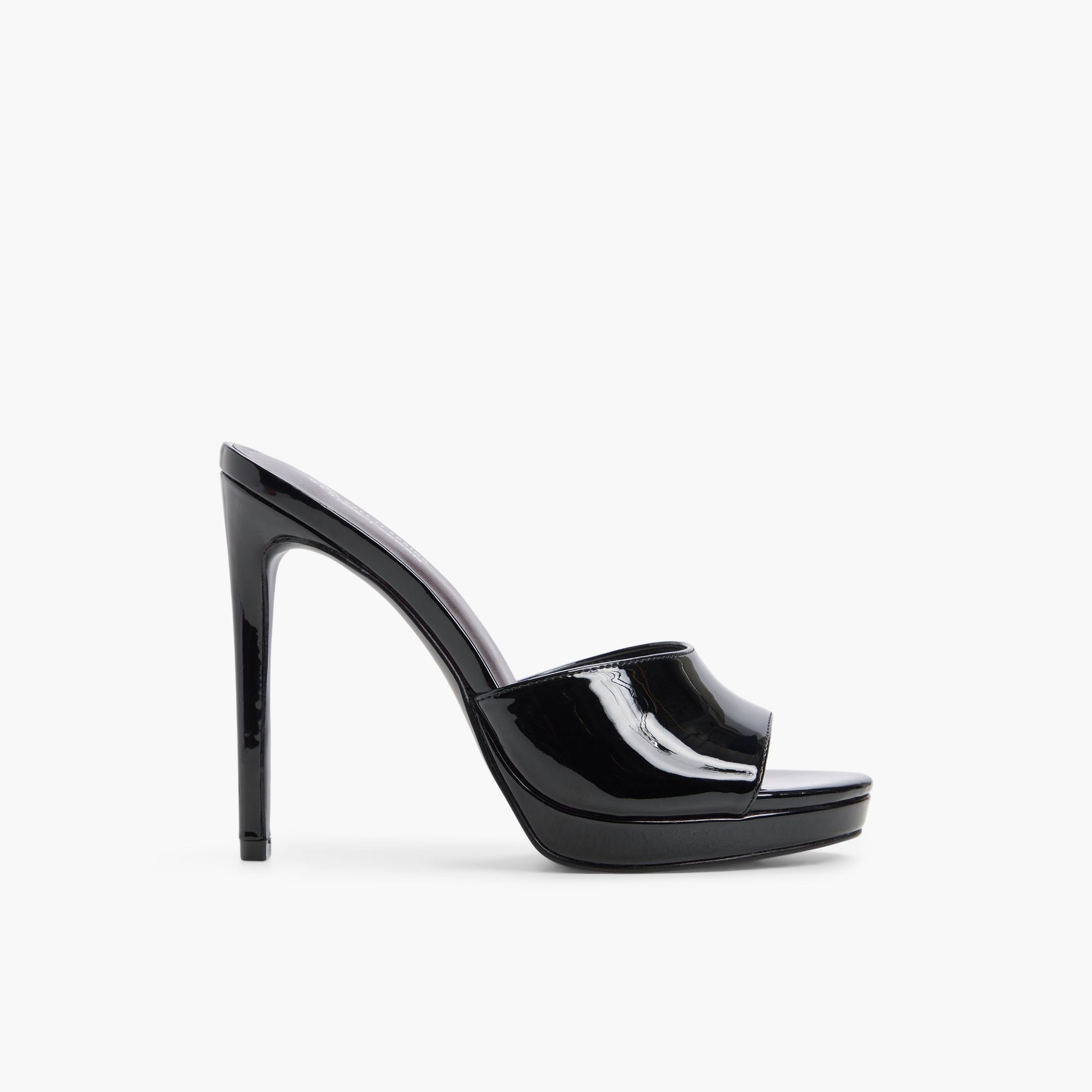 Main View of Black Destinii Platform Mule Sandals for Womens