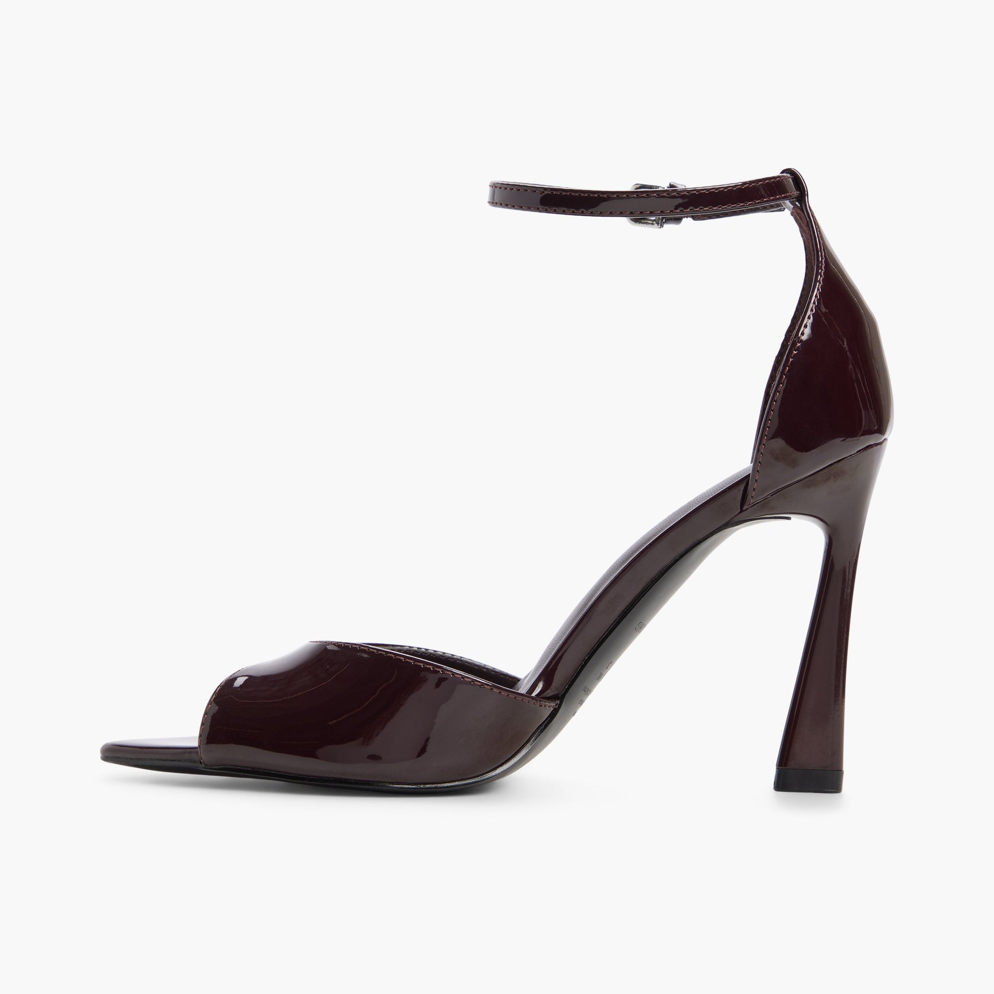 Side view of Wine Juliia Heeled Sandals