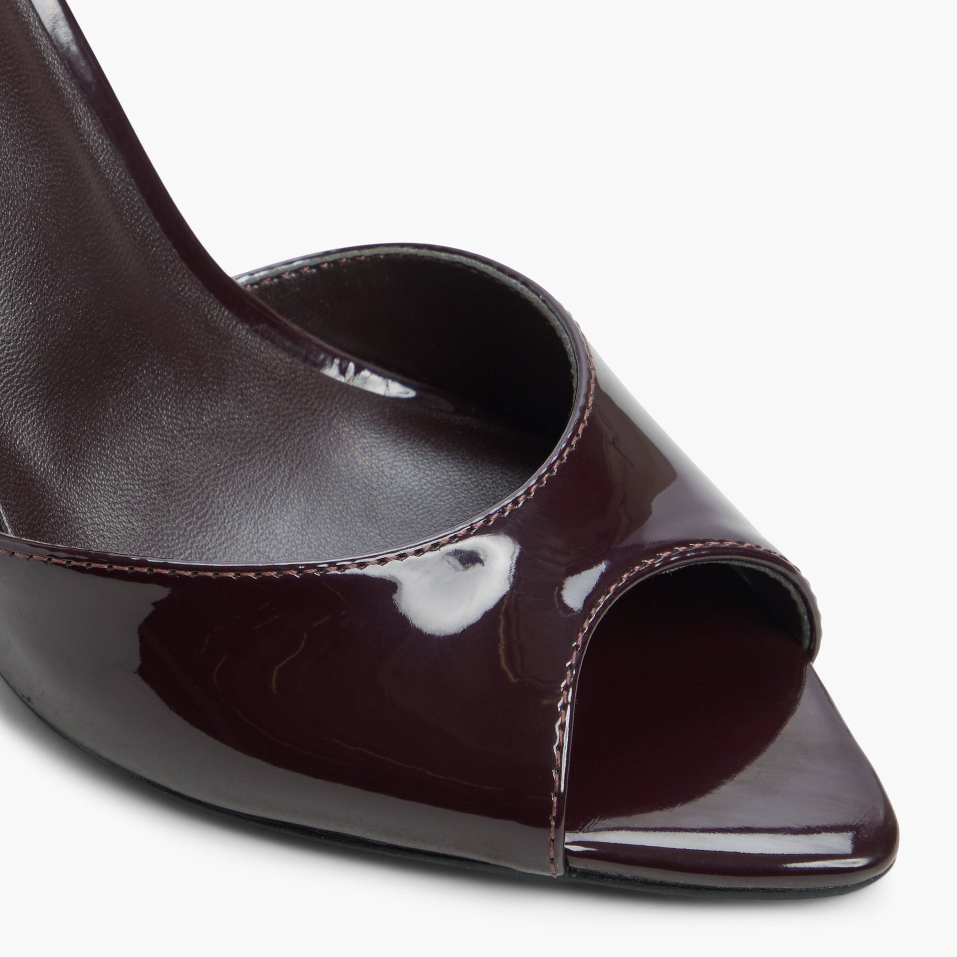 Close-up of the Wine Juliia Heeled Sandals