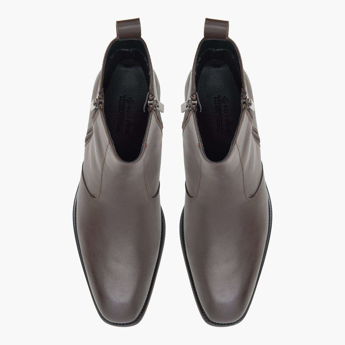 Vue de dessus de la Brun foncé Rigby Boots