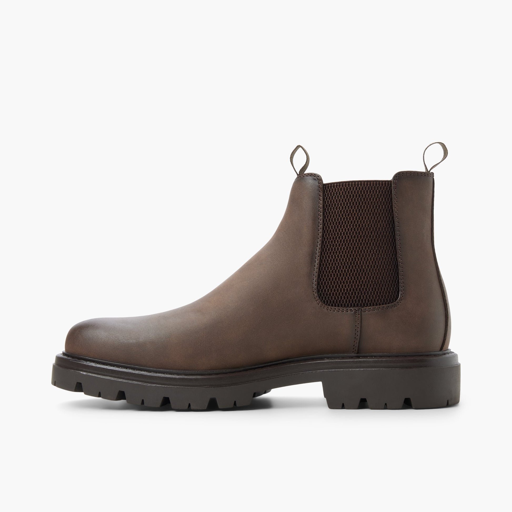 Vue latérale de Brun Defender Bottes Chelsea