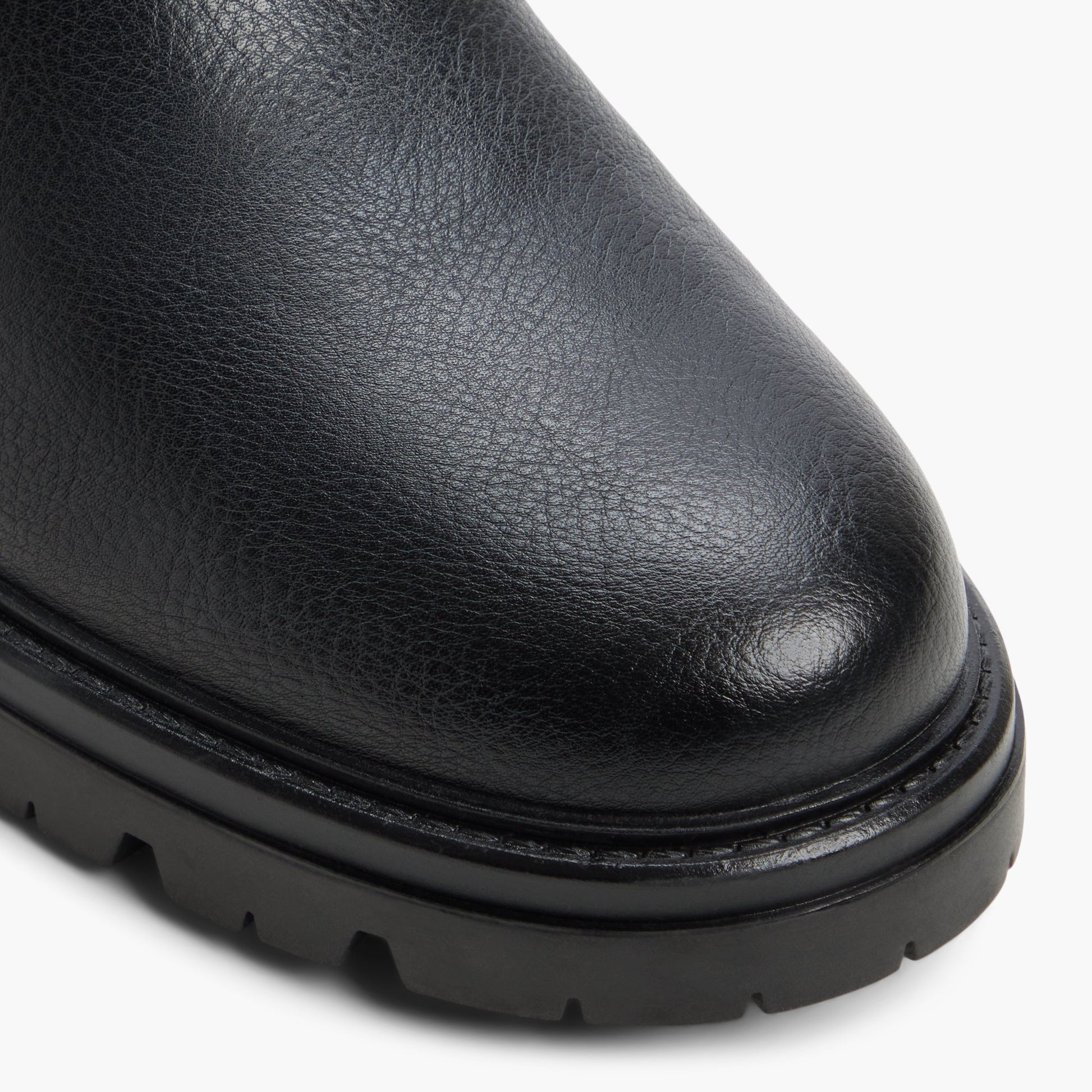 Gros plan de la Noir Defender Bottes Chelsea