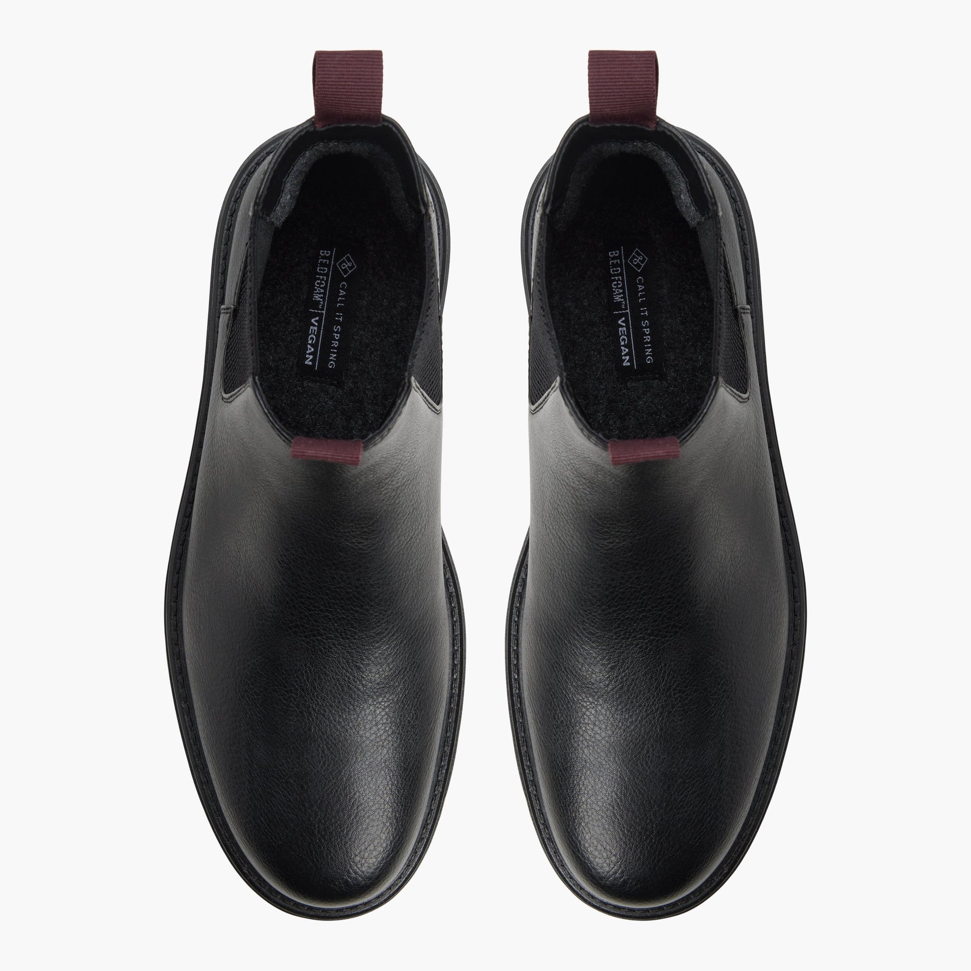 Vue de dessus de la Noir Defender Bottes Chelsea