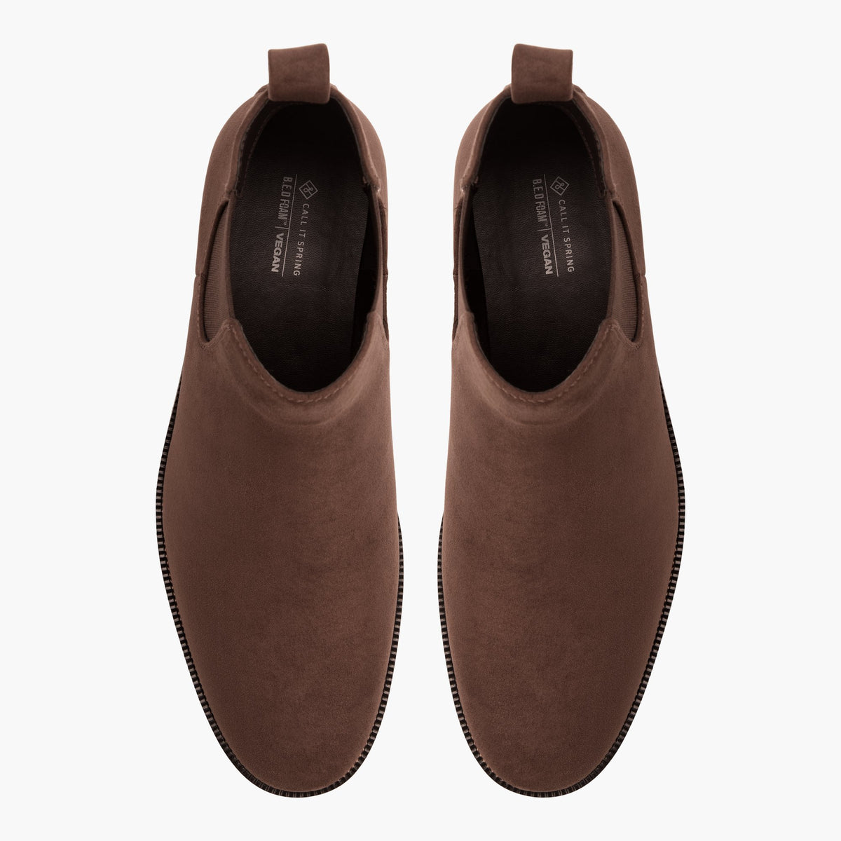 Vue de dessus de la Taupe Shifter Bottillons Chelsea