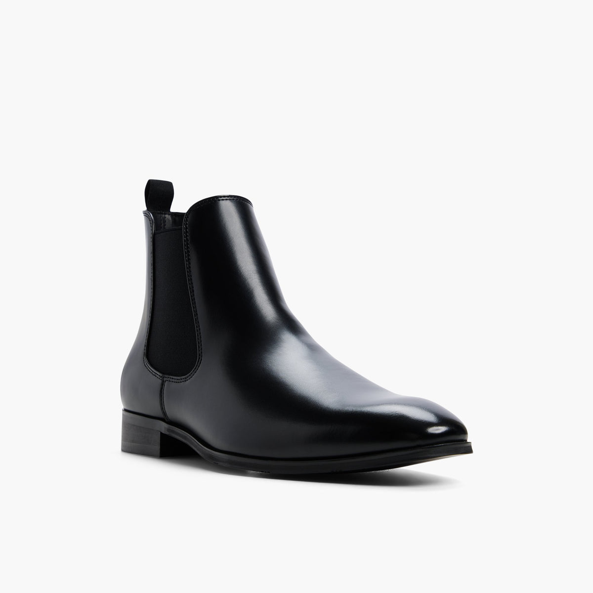 Three-quarter angle of Black Slatewell Chelsea Boots's front side