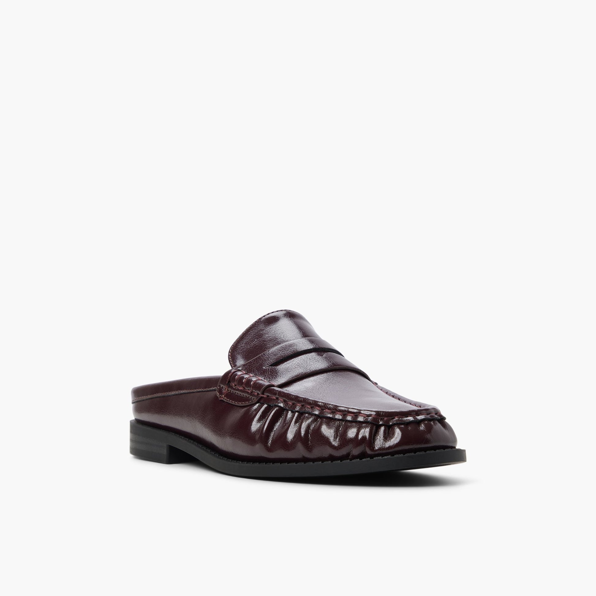 Three-quarter angle of Bordo Cirella Loafer Mules's front side