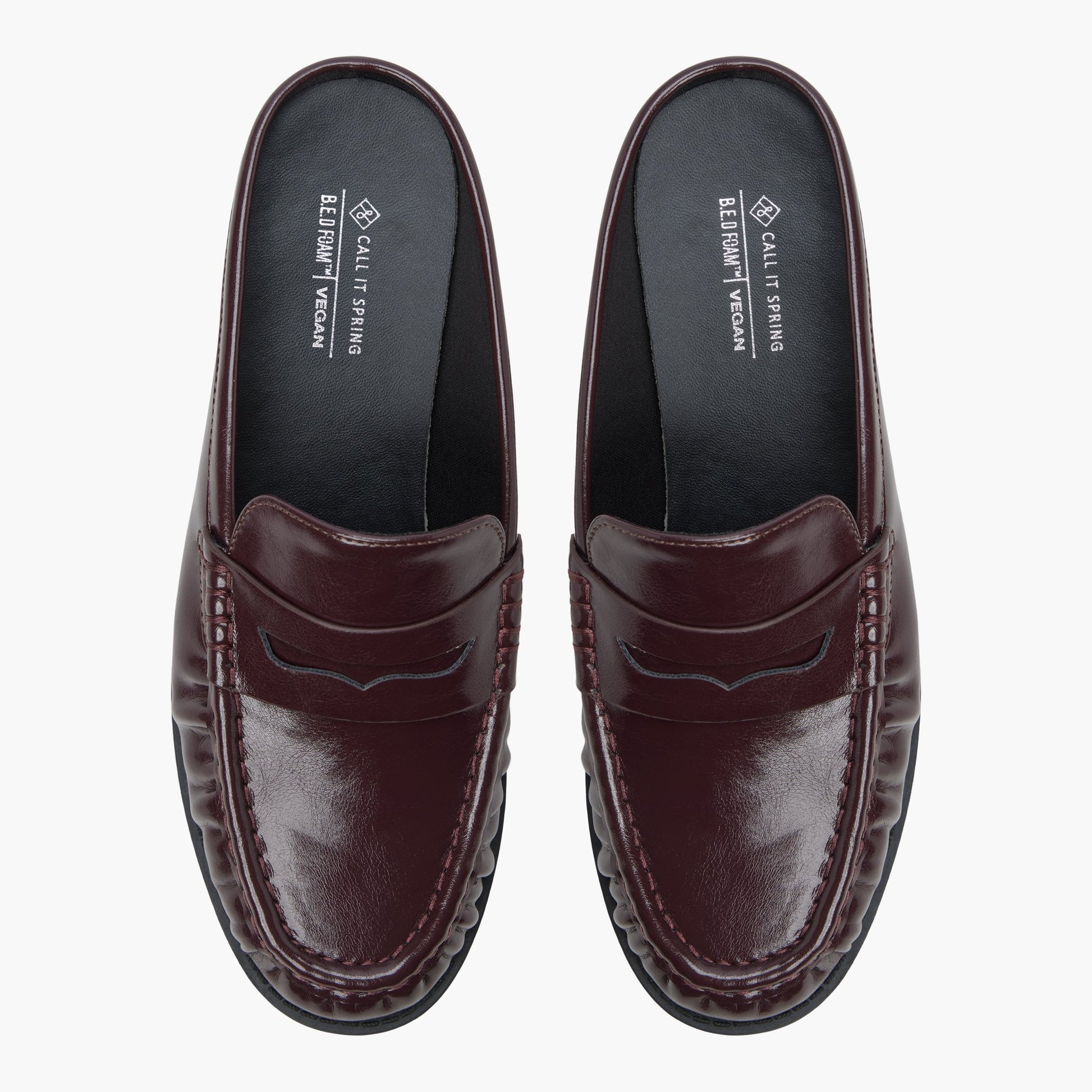 Top-down view of the Bordo Cirella Loafer Mules