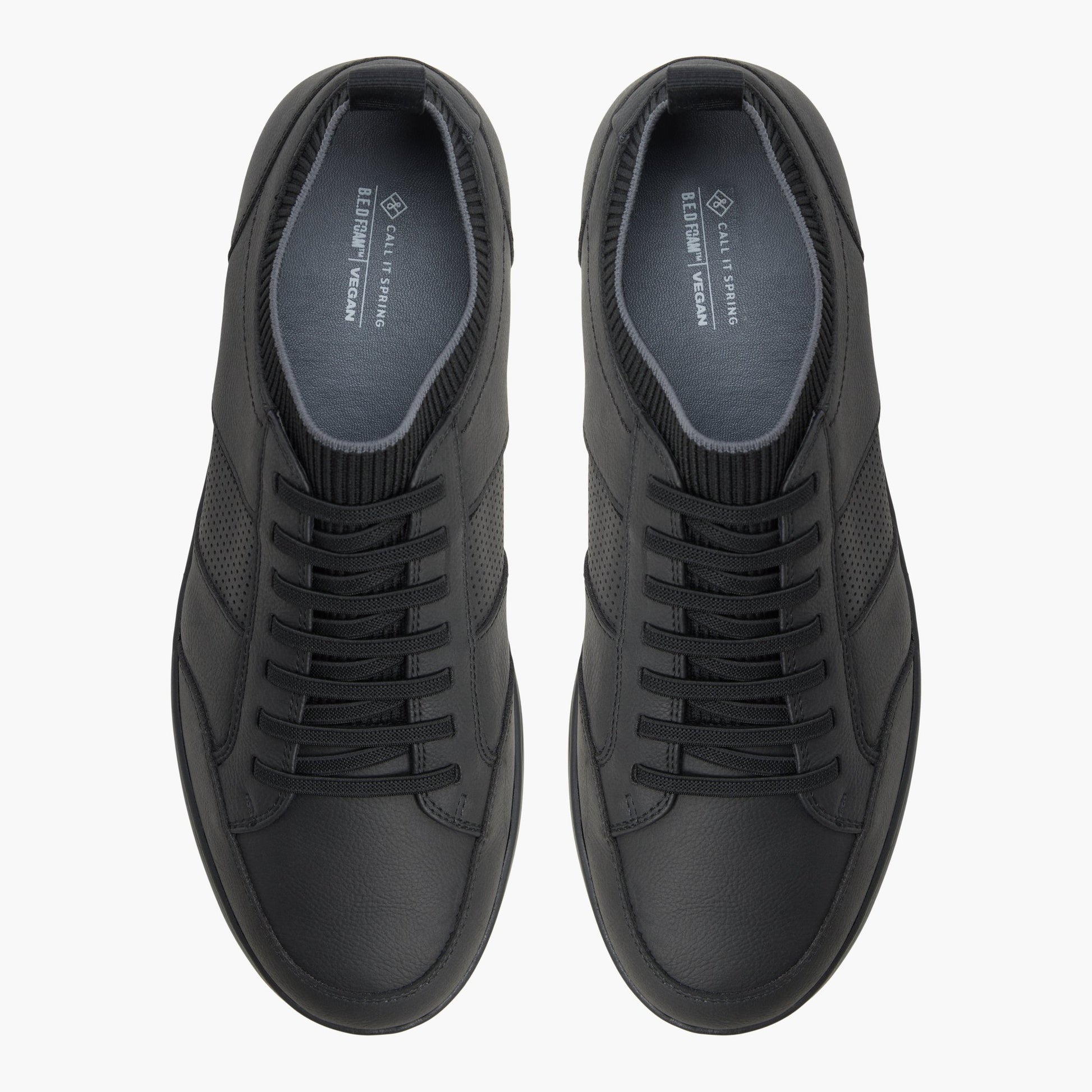 Vue de dessus de la Noir Slippro Sneakers
