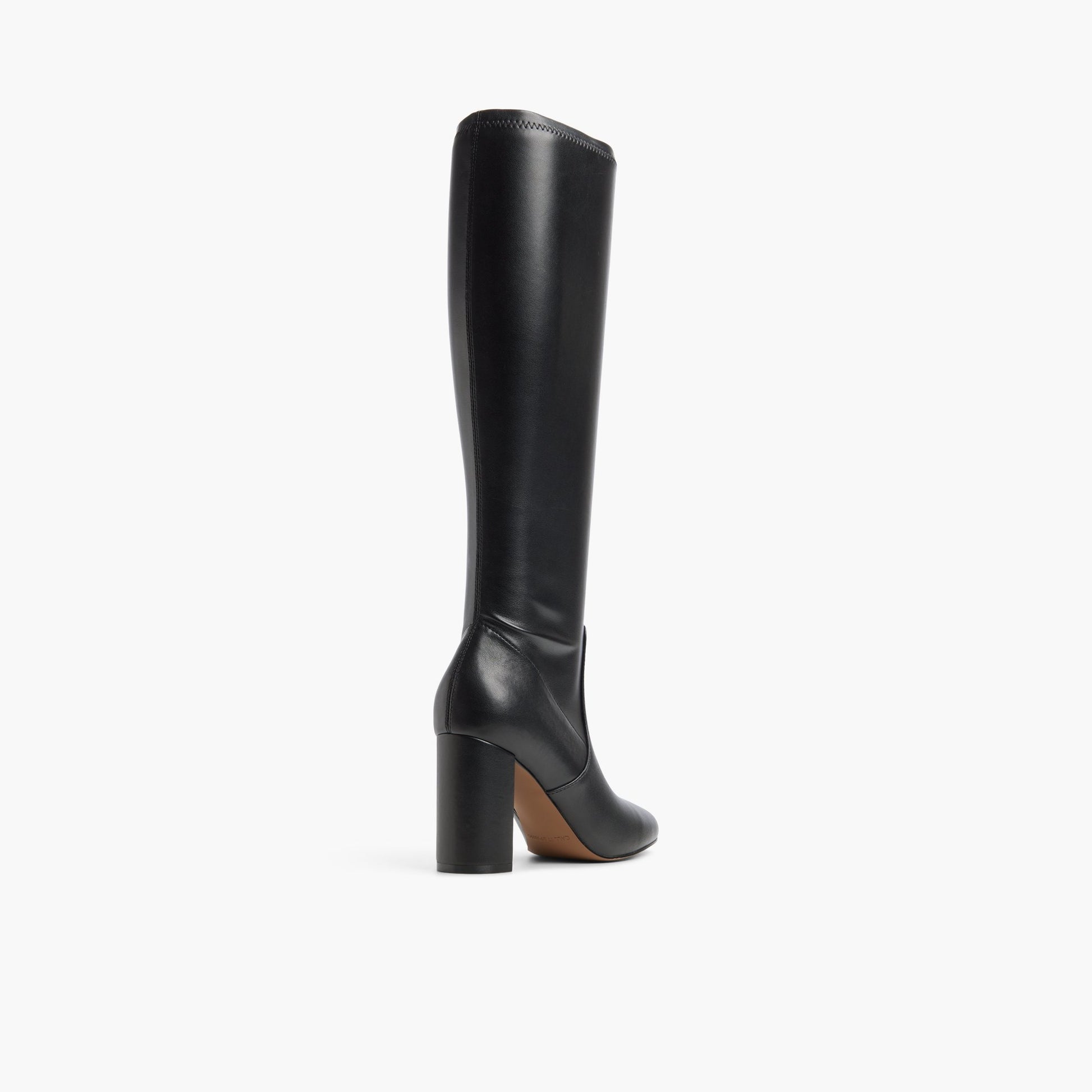 Angle de trois quarts de l'arrière de Noir Elvire Bottes hautes
