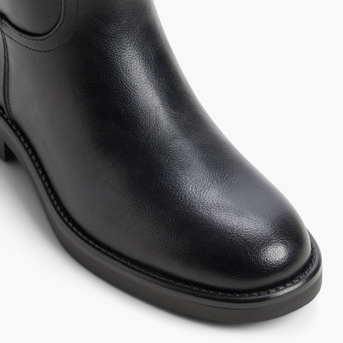 Close-up of the Black Malya Knee-High Boots
