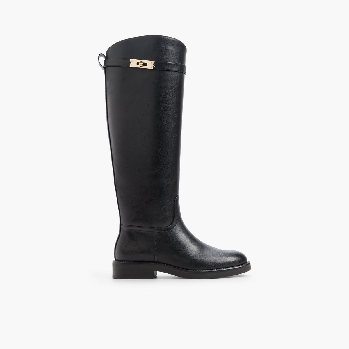 Main View of Black Malya Knee-High Boots for Womens