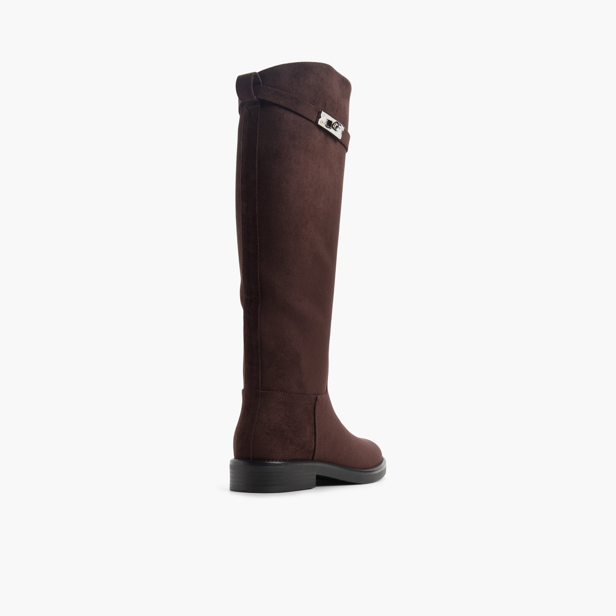Angle de trois quarts de l'arrière de Dark brown Malya Bottes hautes