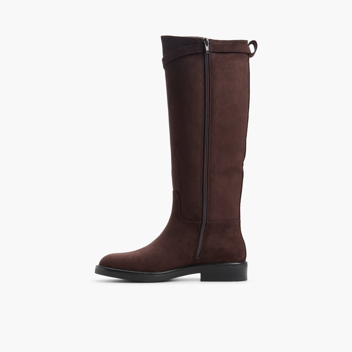 Vue latérale de Dark brown Malya Bottes hautes