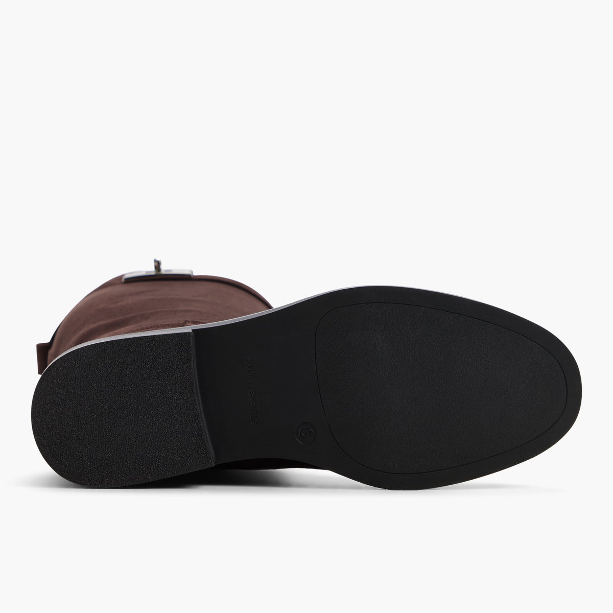 Vue de la semelle de Dark brown Malya Bottes hautes