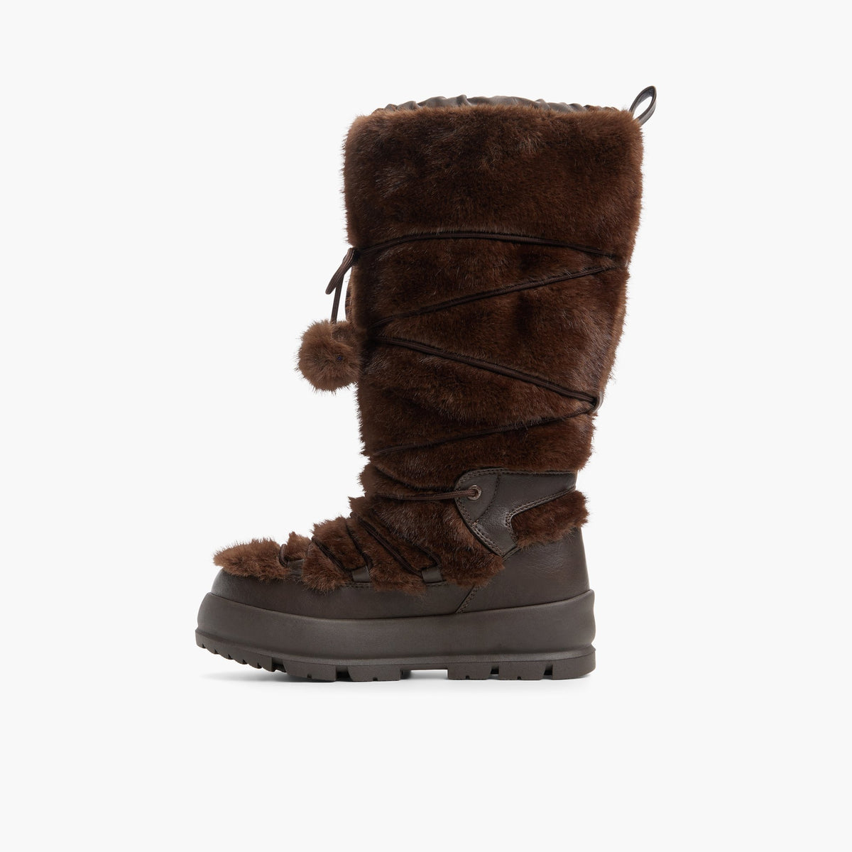 Vue latérale de Dark brown Yetti Bottes d’hiver