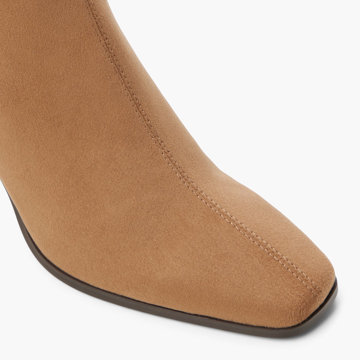 Close-up of the Taupe Zeina Ankle Boots