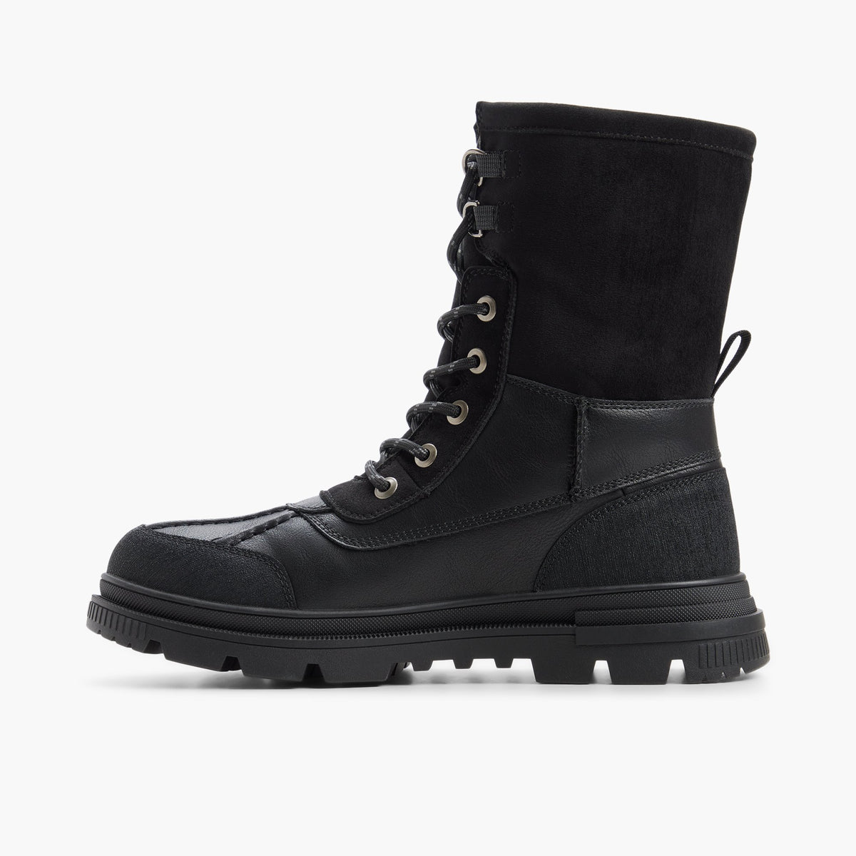 Vue latérale de Black Highlander Bottes à lacets