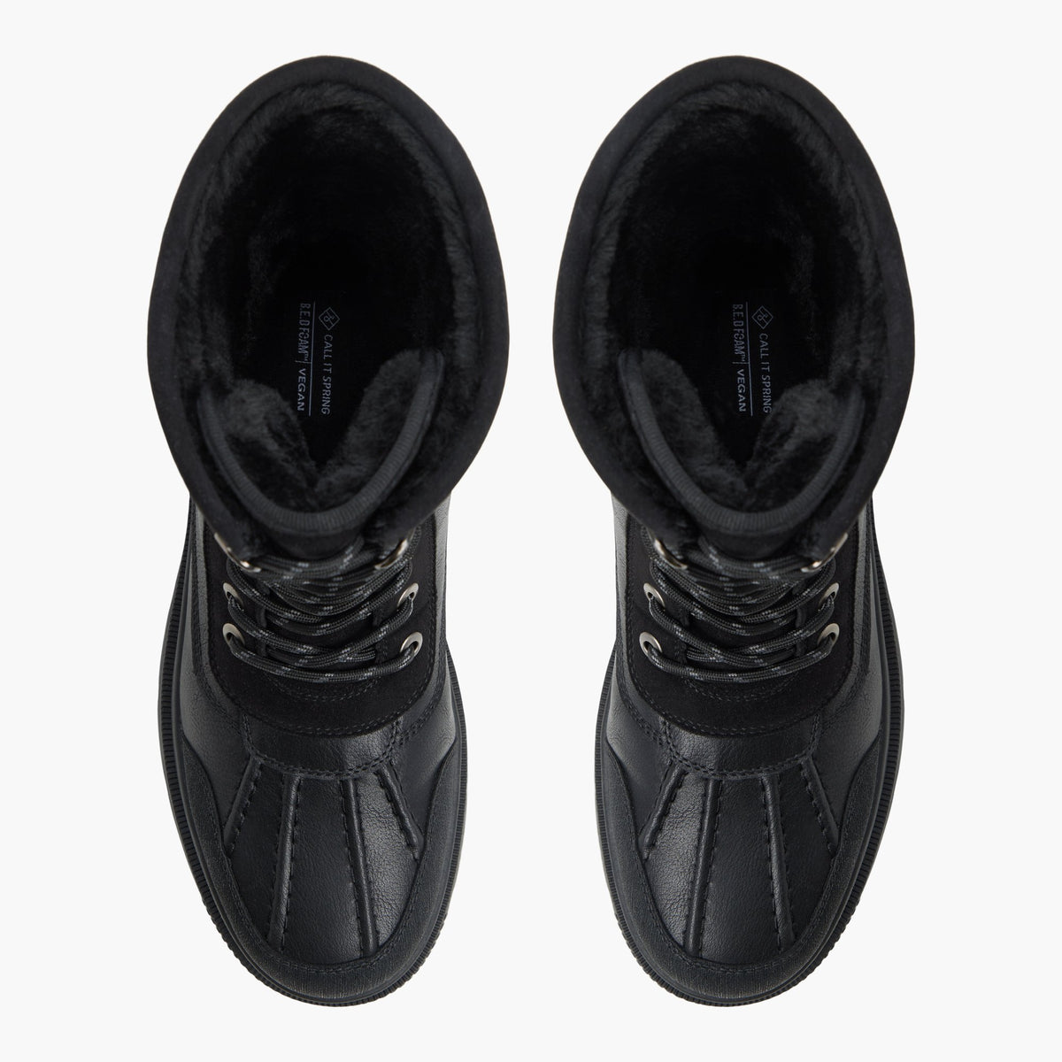 Vue de dessus de la Black Highlander Bottes à lacets