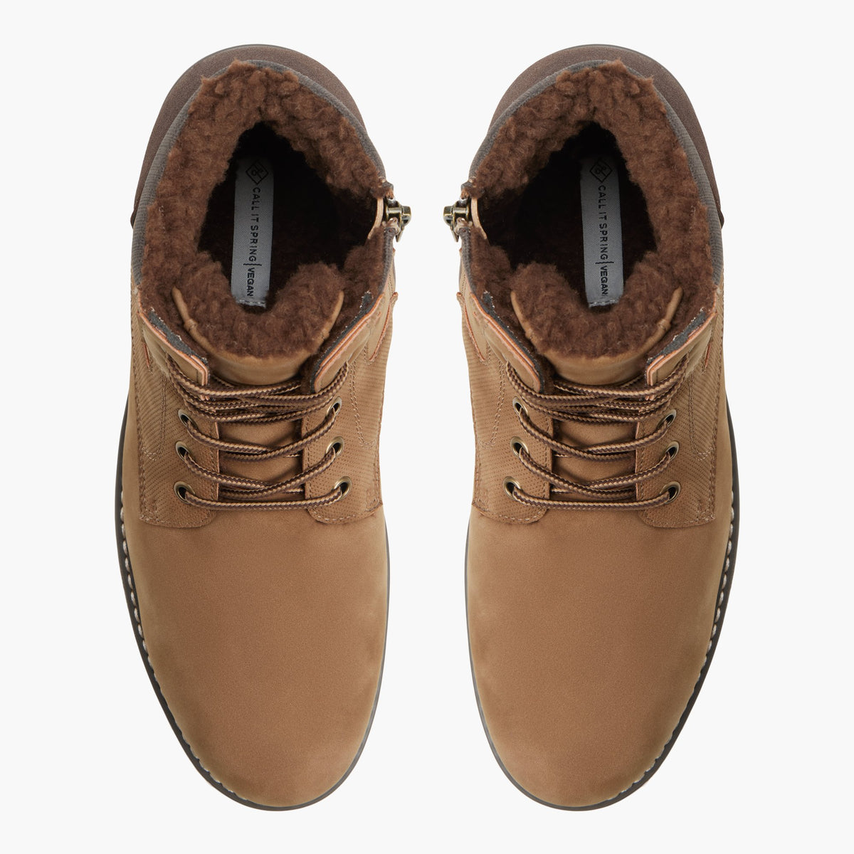 Vue de dessus de la Tan Camperwood Bottes à lacets