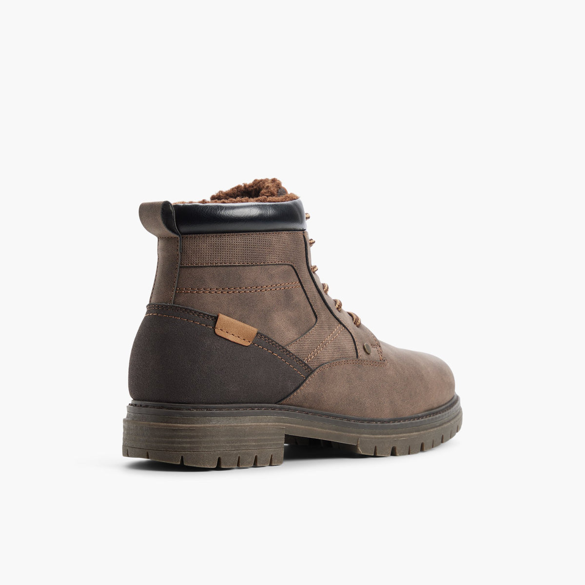 Angle de trois quarts de l'arrière de Brown Ironwood Bottes à lacets