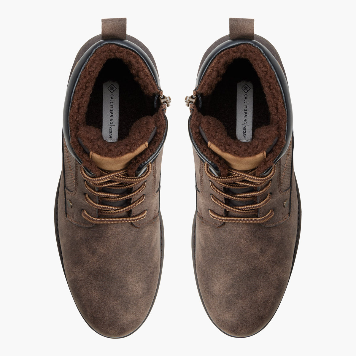 Vue de dessus de la Brown Ironwood Bottes à lacets