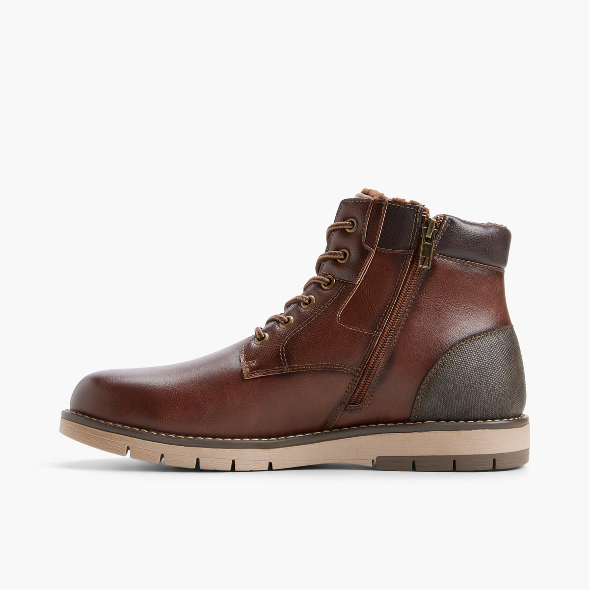 Vue latérale de Cognac Camperwood Bottes à lacets