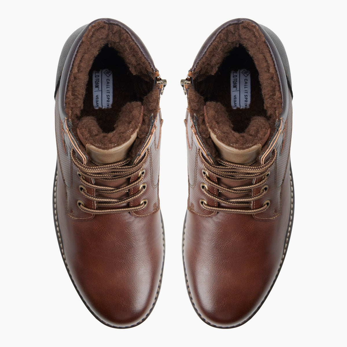 Vue de dessus de la Cognac Camperwood Bottes à lacets