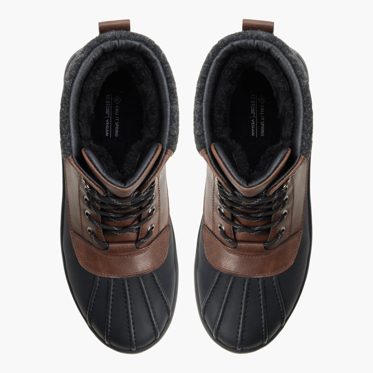 Vue de dessus de la Brown Midlander Bottes à lacets