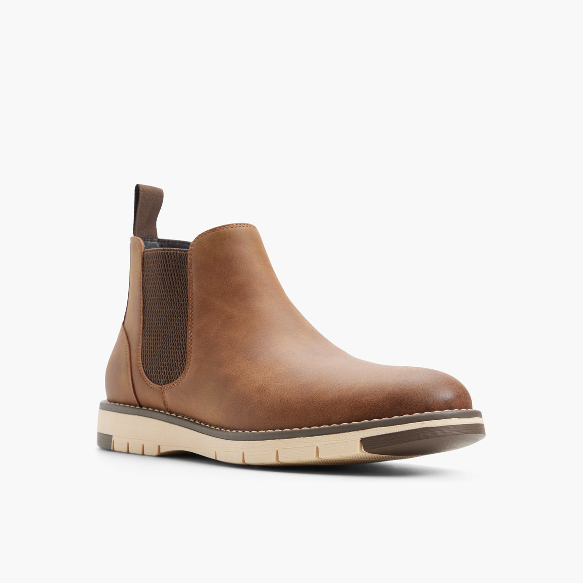 Angle de trois quarts de la face avant de Cognac Urbantrek Bottes Chelsea