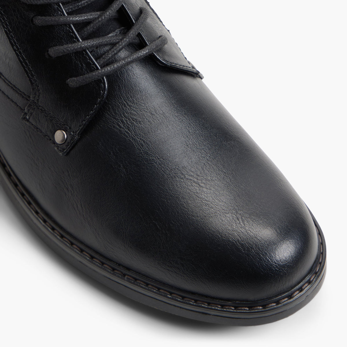 Close-up of the Black Redwood Lace-Up Boots
