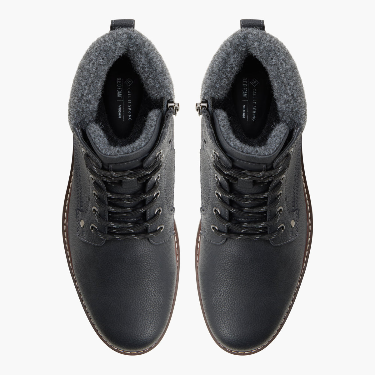 Vue de dessus de la Black Terrain Bottes à lacets