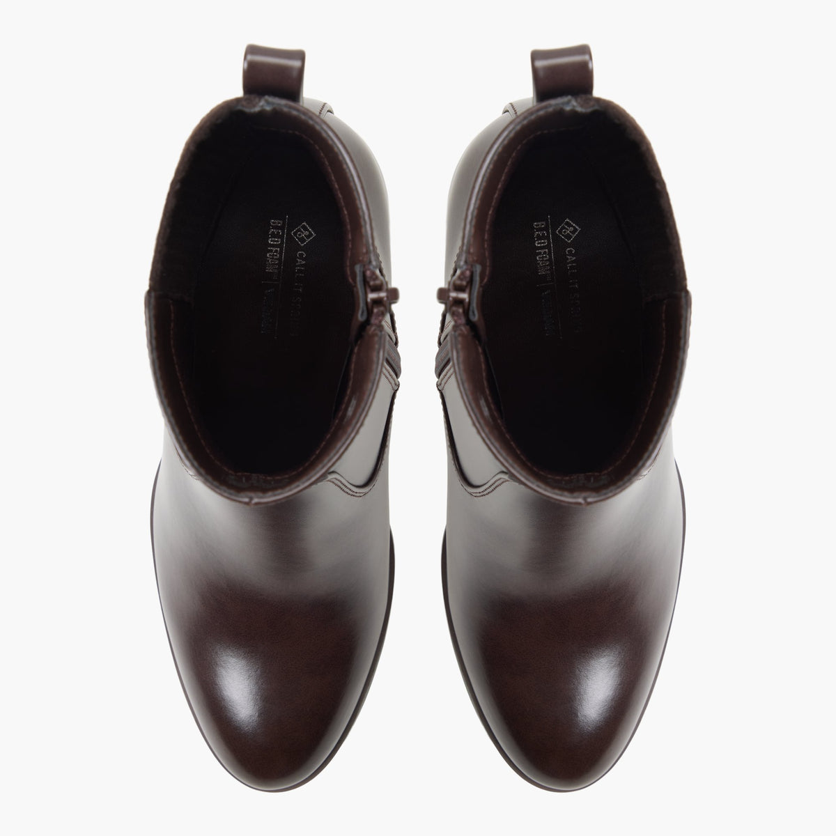 Top-down view of the Brown Velda Chelsea Boots