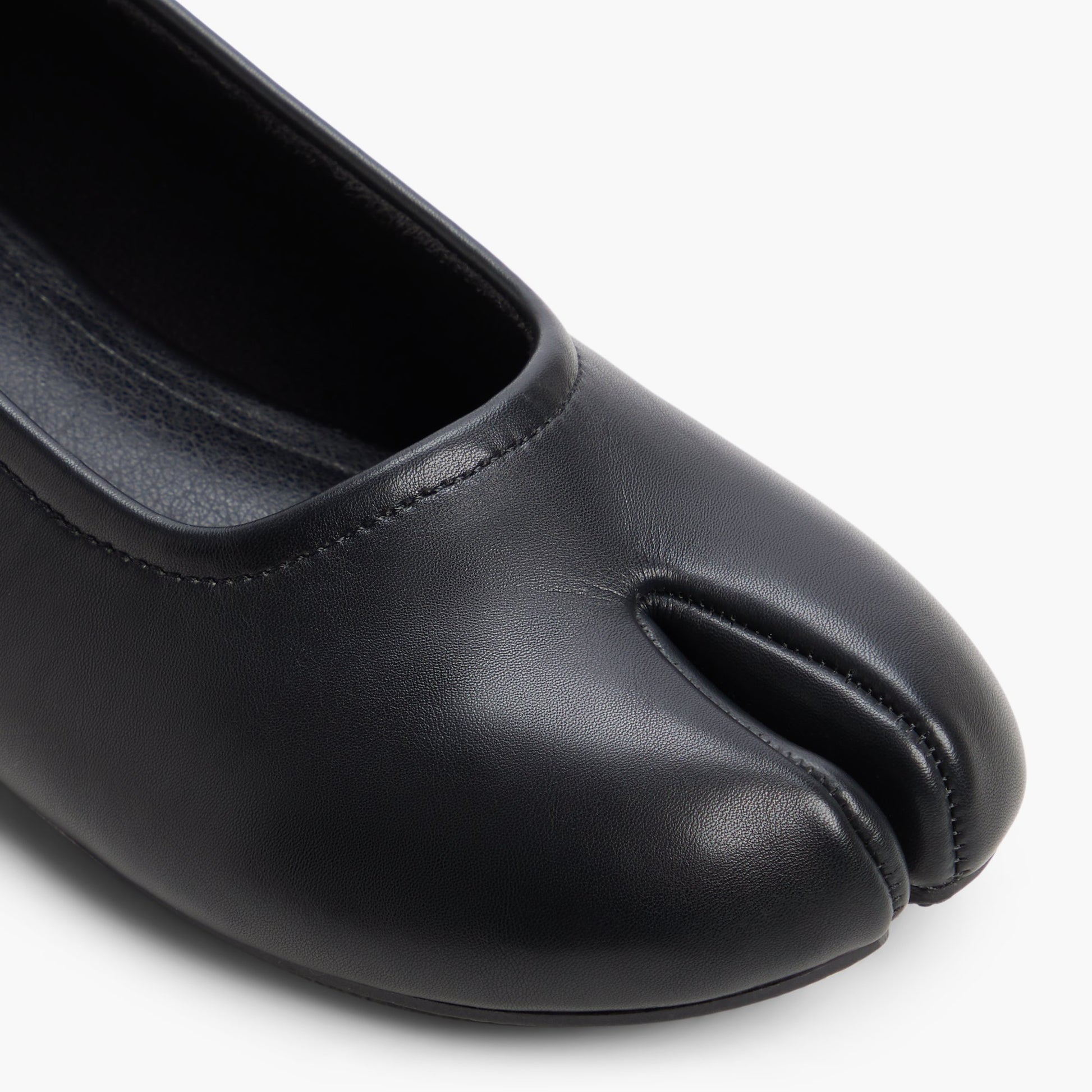 Close-up of the Black Felinaa Tabi Ballerinas