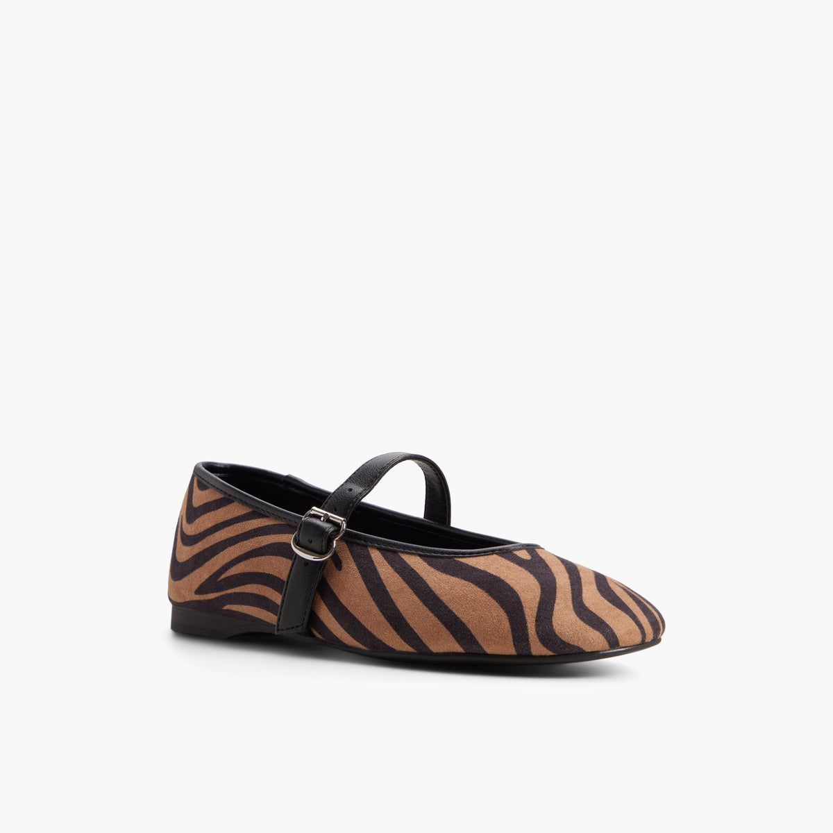 Angle de trois quarts de la face avant de Black multi Elyiaa Ballerines Mary Jane